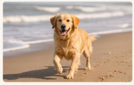 Hund am Strand